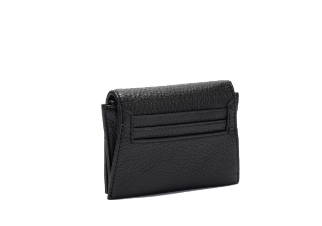 allen wallet black brushed gold red zip