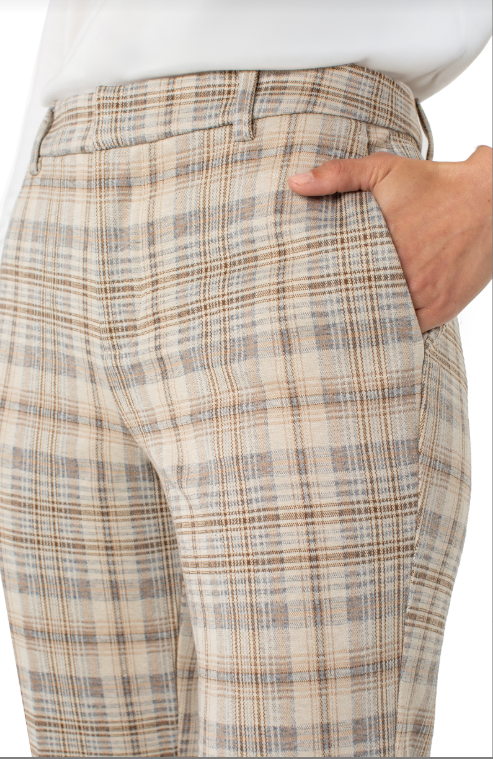 high rise kelsey trouser kh/crm cmpbl pl