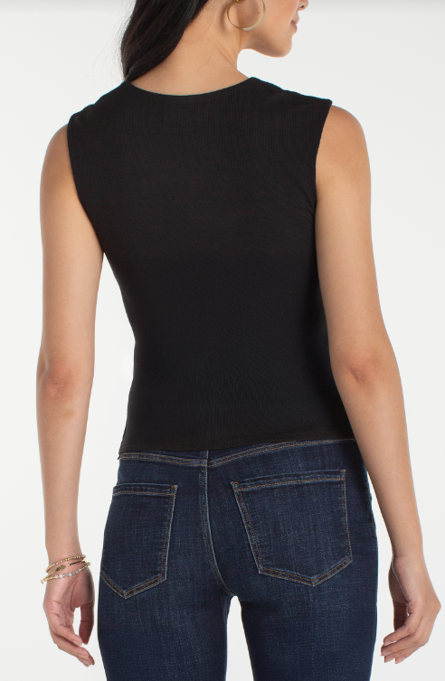 slvlss built in bra knit top black