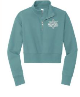 MTN GRL Snowflake Half Zip Eucalyptus Blue