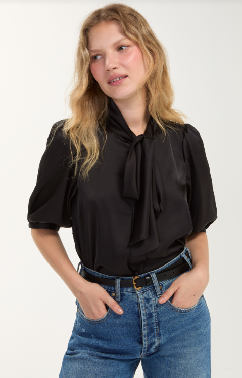 Elbow Length Puff Sleeve Top