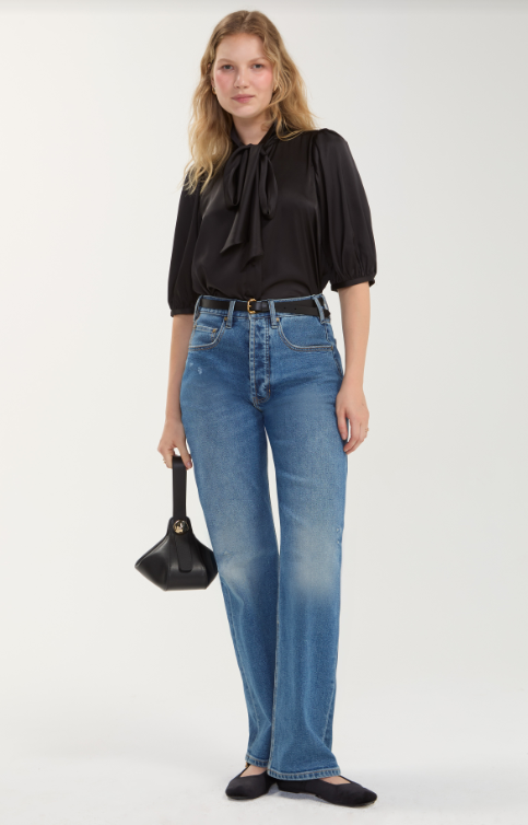 Elbow Length Puff Sleeve Top