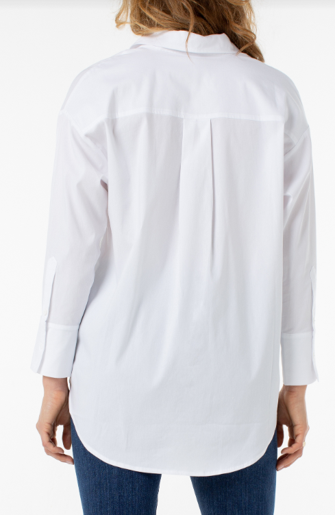 oversized classic button down wht