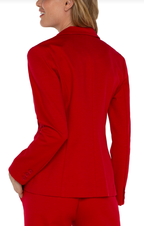 fitted blazer tango red