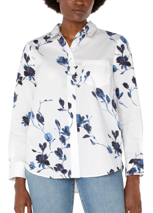 Button Front Woven Shirt