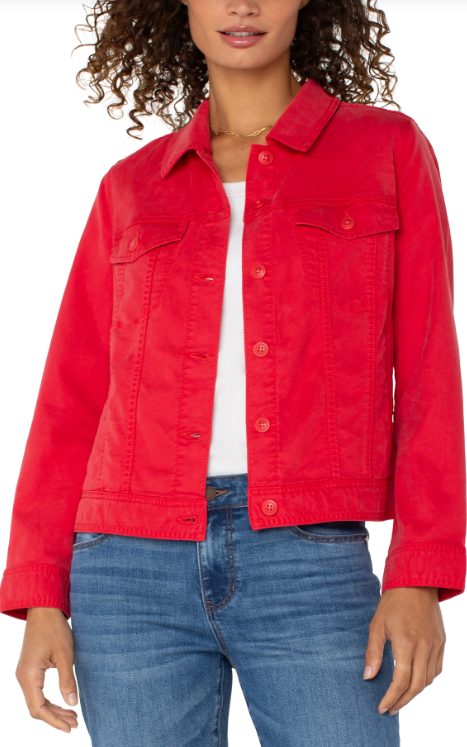 trucket jacket w shirred back