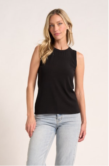 MK9509780 Ribbed Tank Black