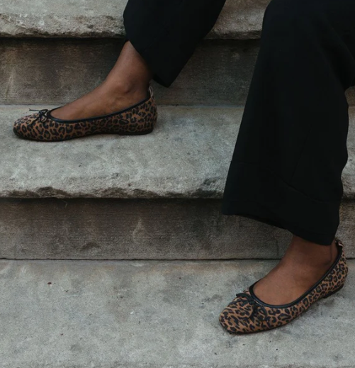 Frankie Leopard Ballet Flats