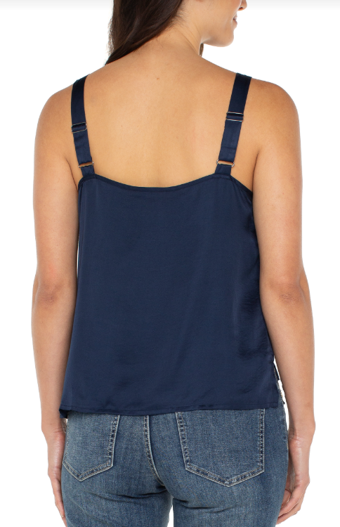 woven tank w lace