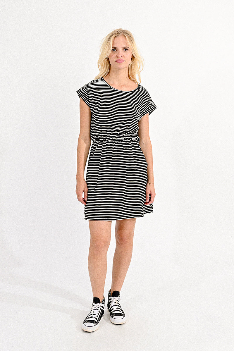 T1837CP Striped Jersey Dress