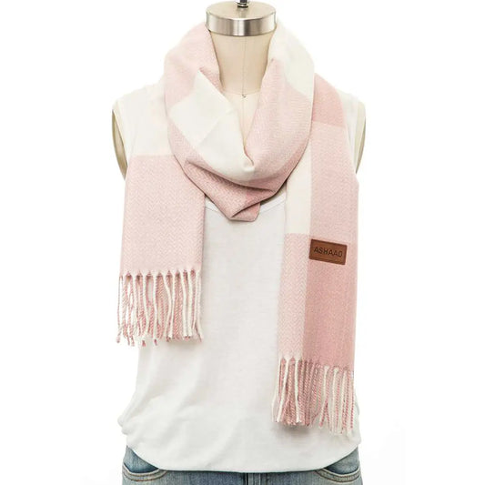 Plaid Print Cashmere Scarf