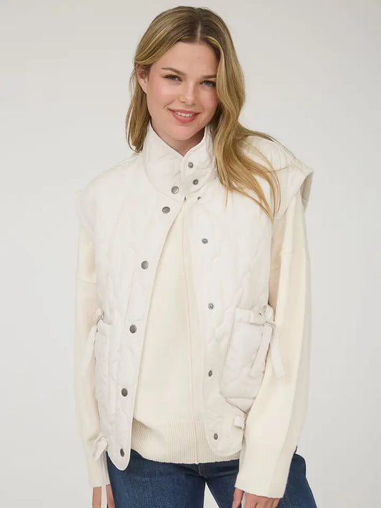 Tie Detail snap puffer