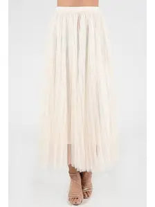 Beige tulle skirt