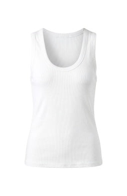 Cream Built-In Bra Tank