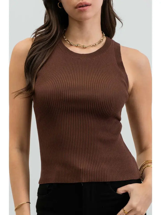 CR2116 Round Neck Knit Tank