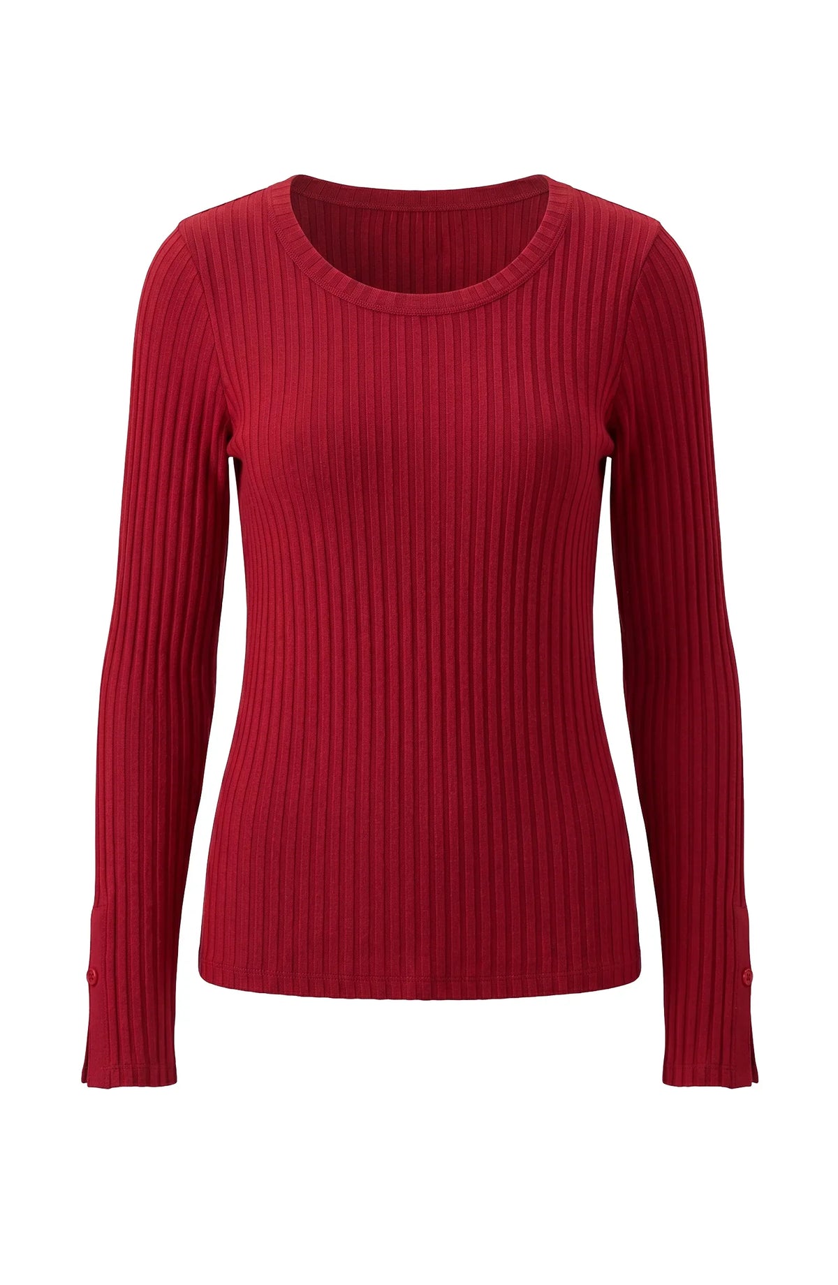 Deep Cranberry Scoop Knit