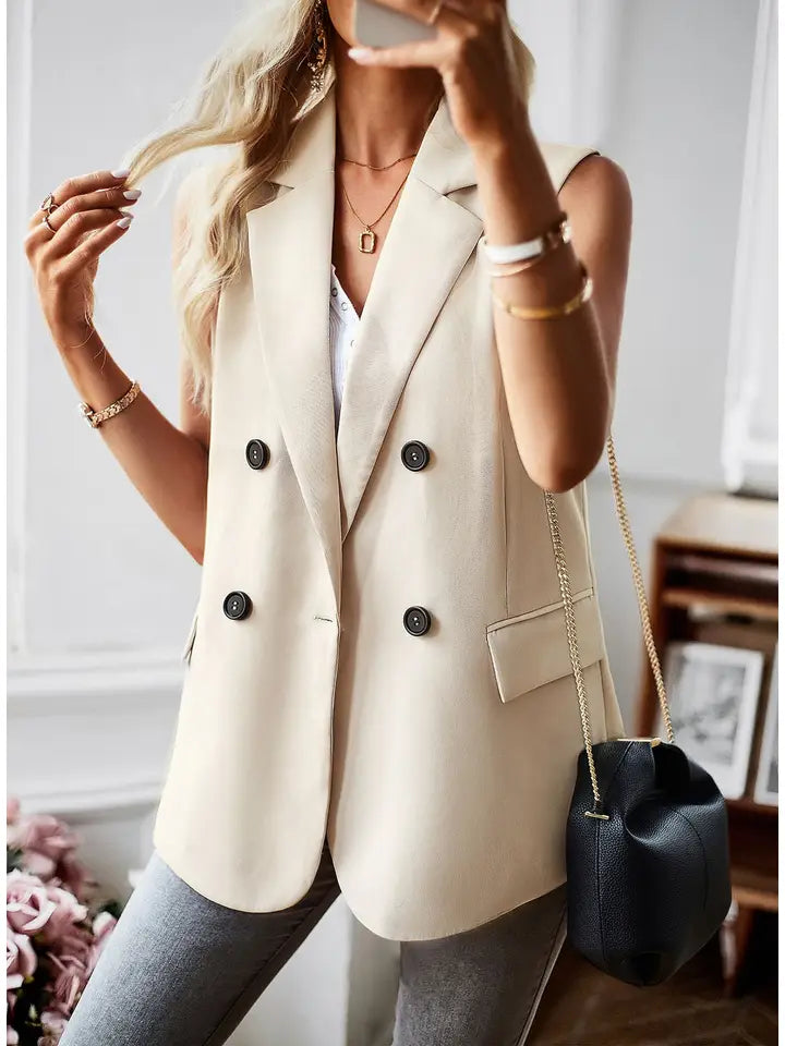 Double Breasted Blazer Vest