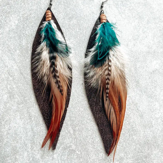 Kalispell Fringe Earrings Brown