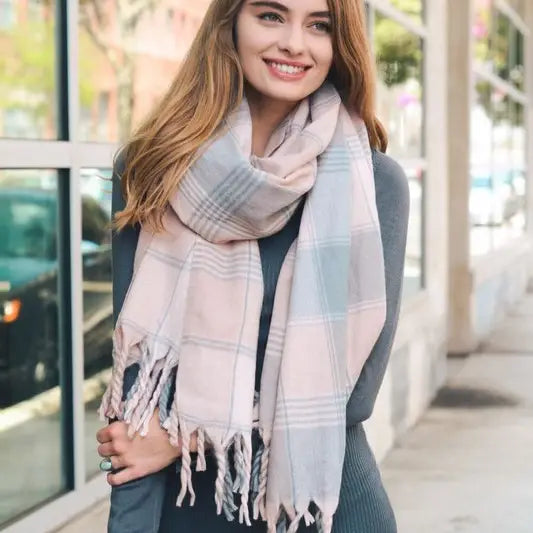 Flannel Tassel Scarf