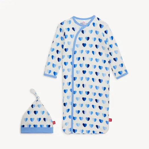 Blue XO Modal Gown and Hat