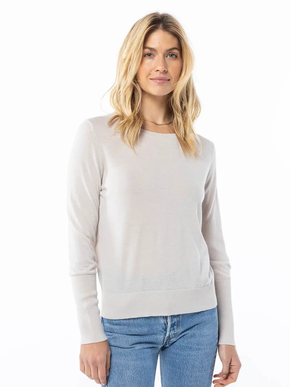 Worsted Cashmere LS Tee Moonbeam