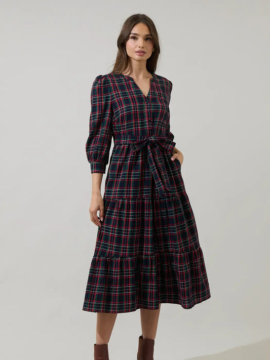 STD14539A Yanis Button Up Midi Dress
