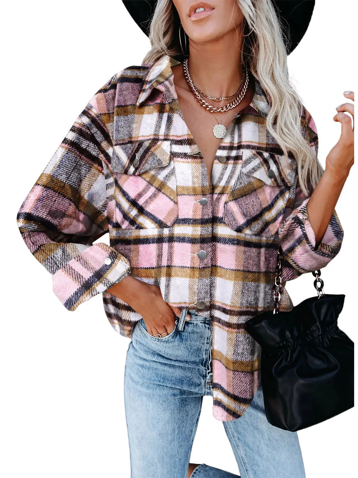 Color Block LS Shacket