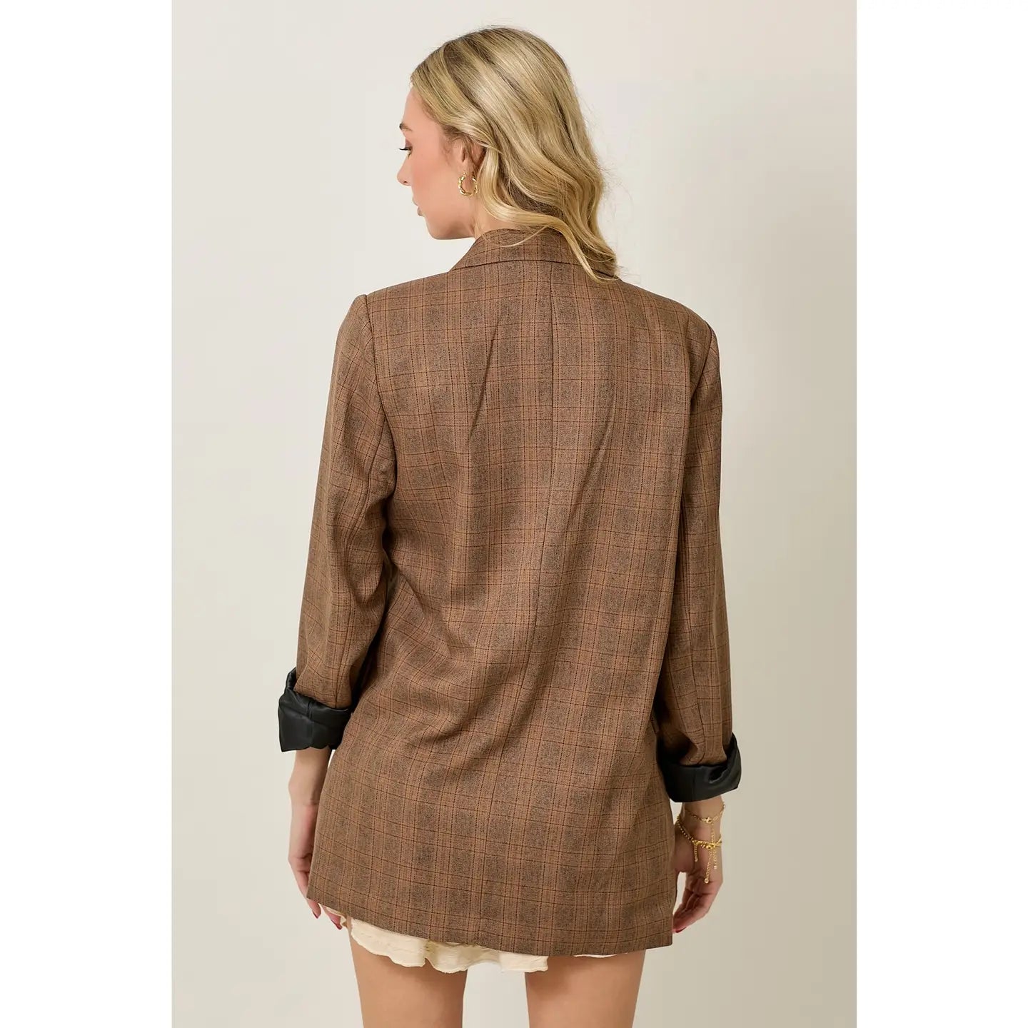 71089SK LT Weight Plaid Blazer