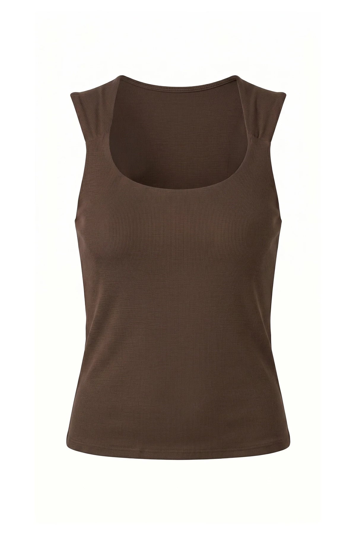 Sleeveless Built-In Bra Knit Top