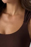 Sleeveless Built-In Bra Knit Top