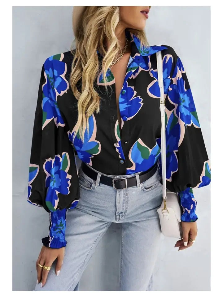 W20504515 Printed Button Down Top