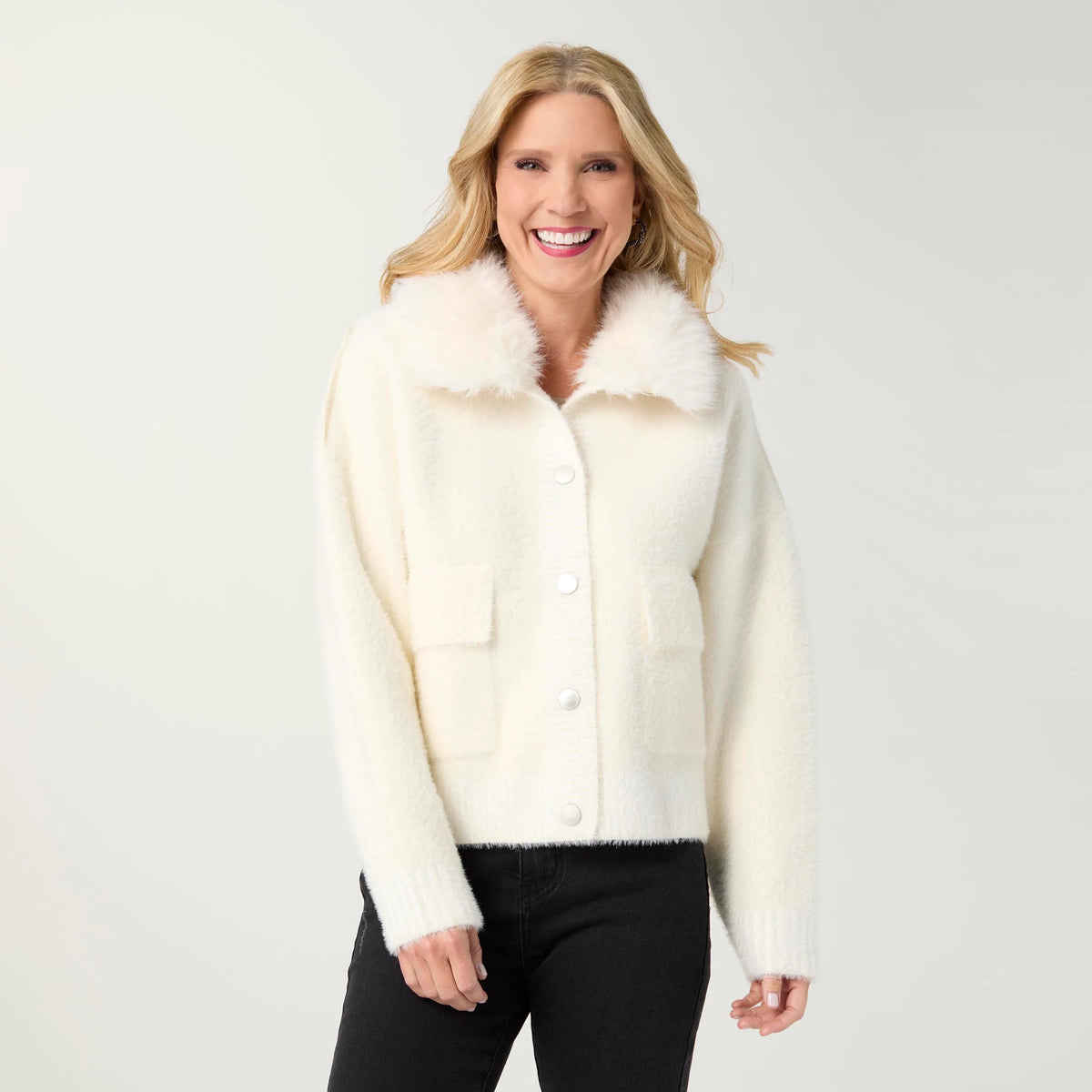 Kabira Fur Collar Cardigan