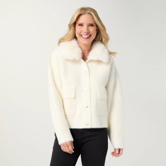 Kabira Fur Collar Cardigan