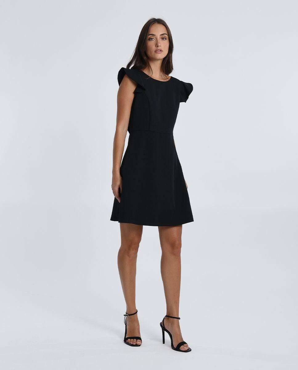 P1169BP Woven Dress Black