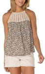 Sleeveless woven halter