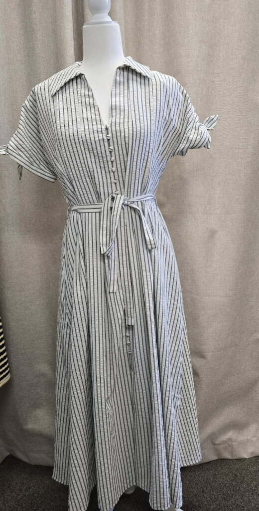 Striped Midi Shirt Dress