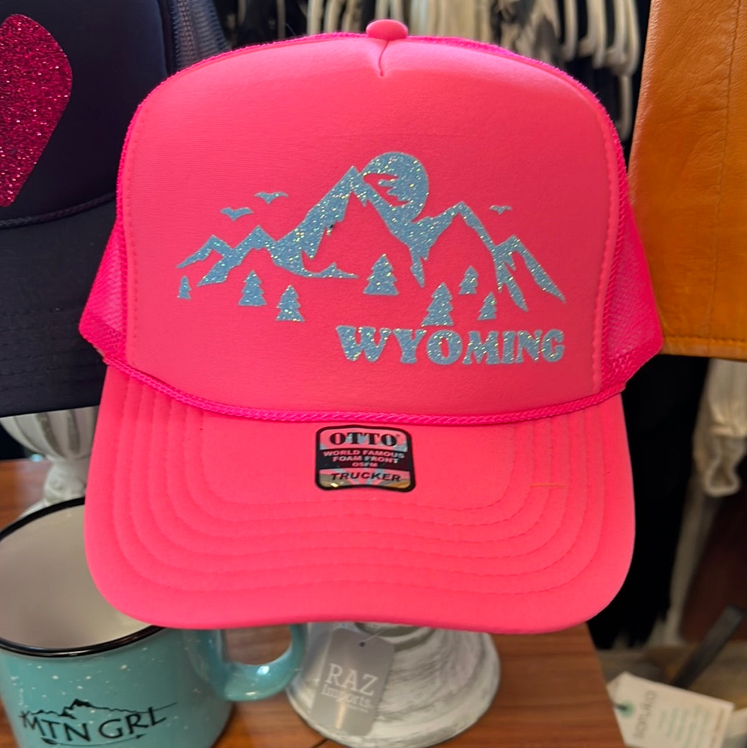 Wyoming Mtns Trucker Hat