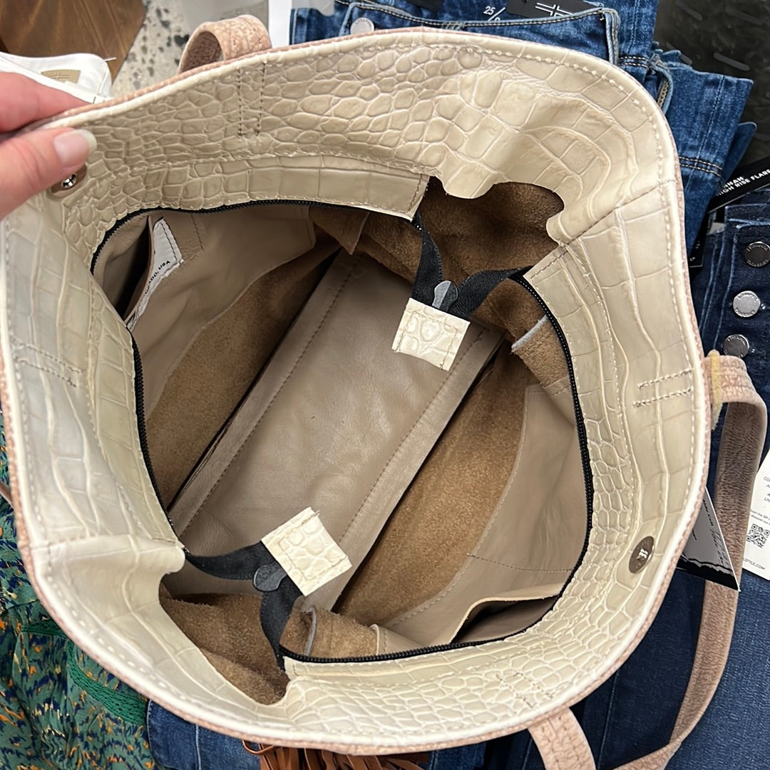 Tote with Fringe + Zipper