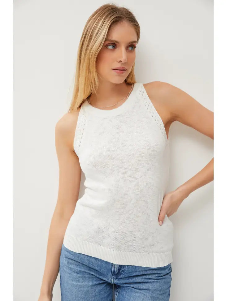 64120 Sweater Tank Ivory