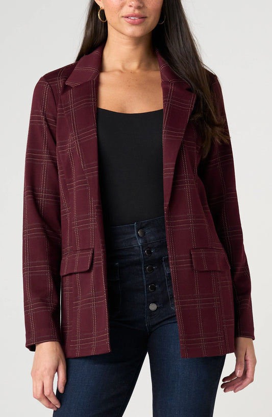 Burgundy Boyfriend Blazer