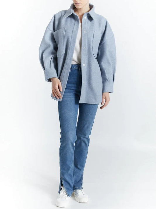 J0019-VL Two Pocket Coat Dove