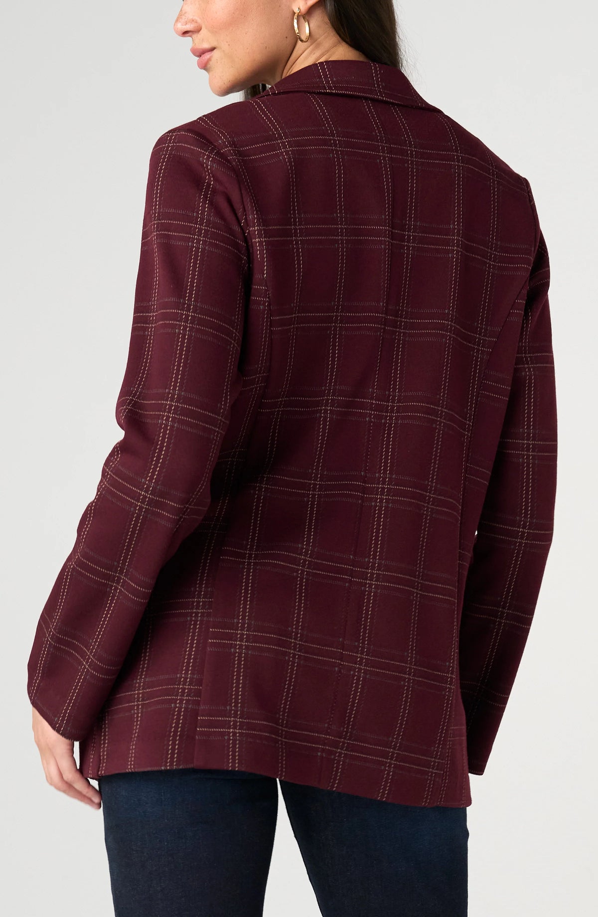 Burgundy Boyfriend Blazer
