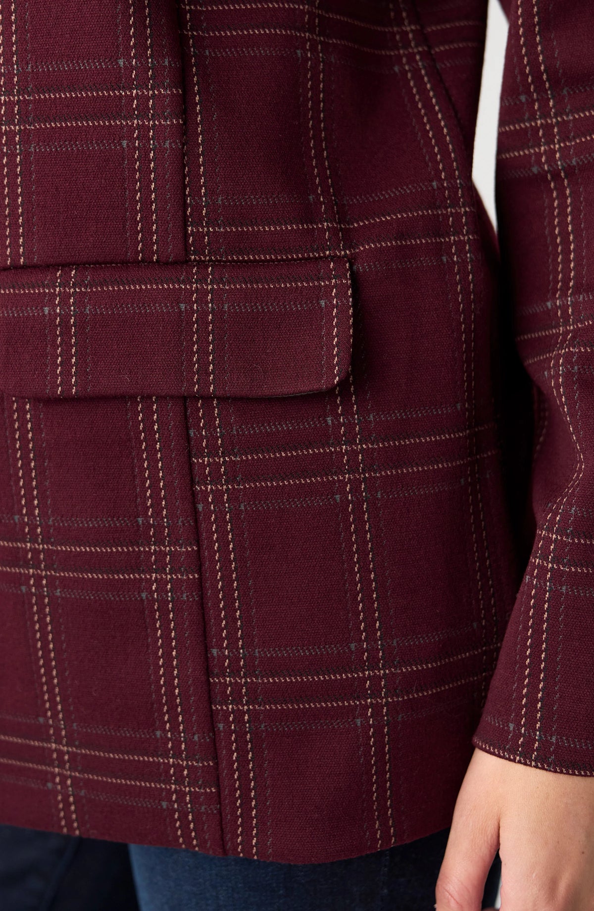 Burgundy Boyfriend Blazer