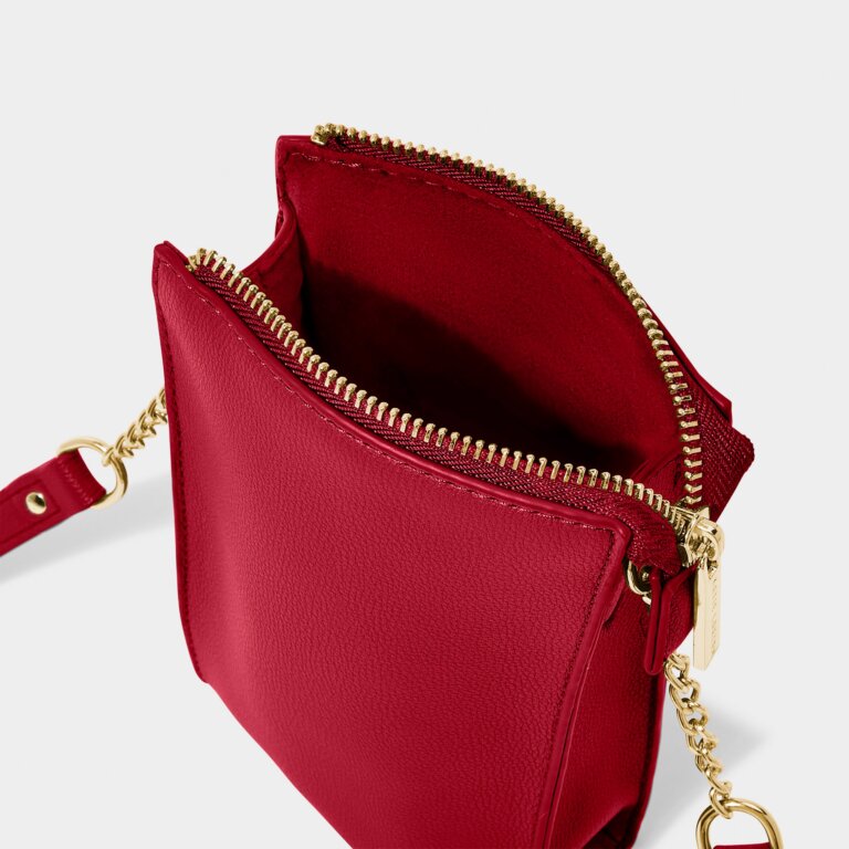 Zana Slim Crossbody Garnet Red