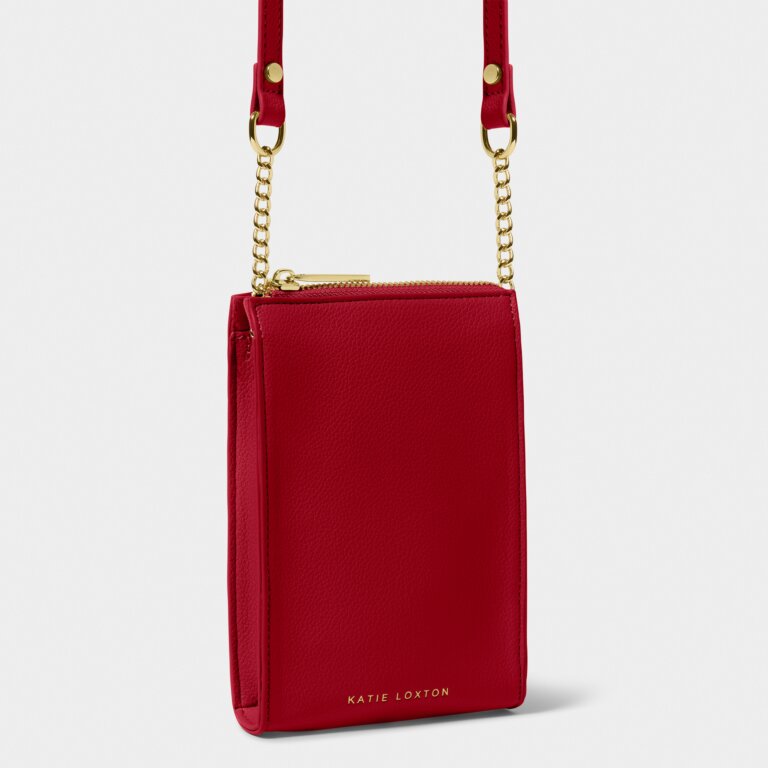 Zana Slim Crossbody Garnet Red