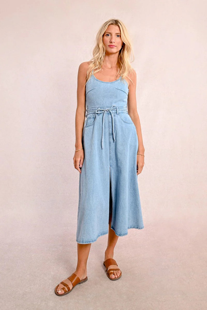 E1707DE Long Denim Dress