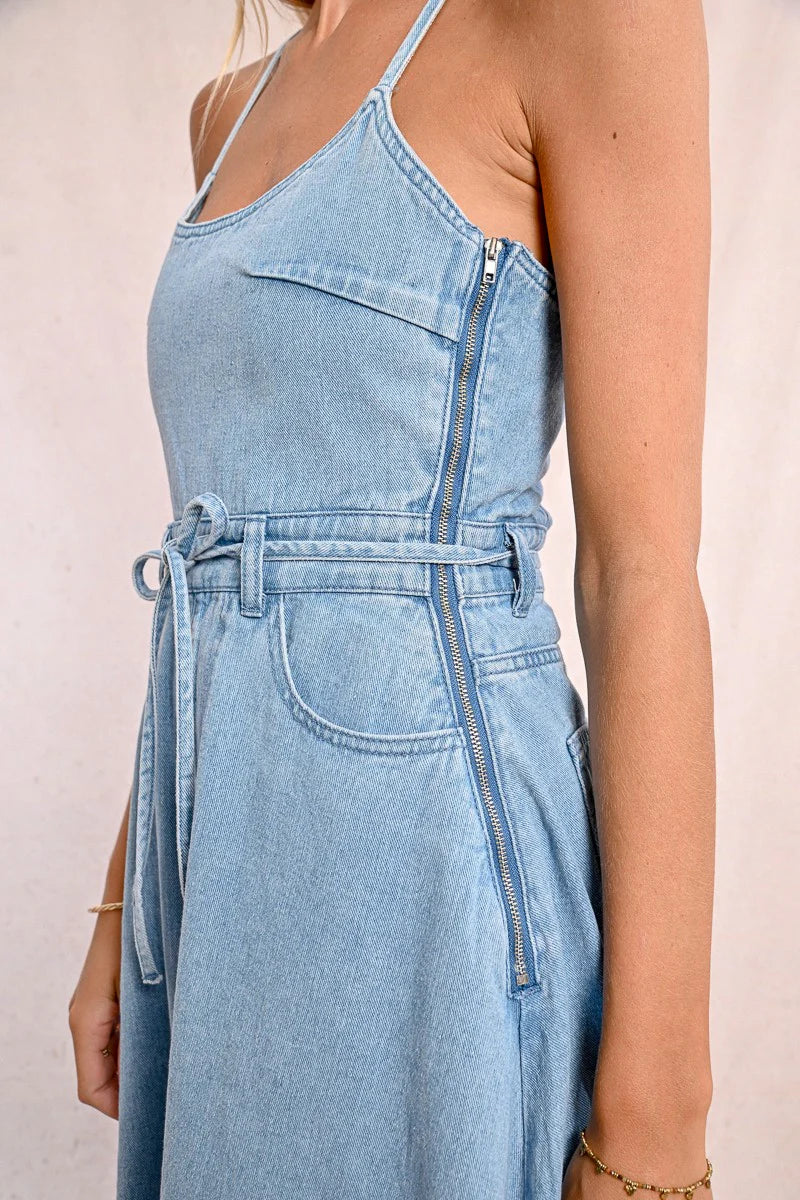 E1707DE Long Denim Dress