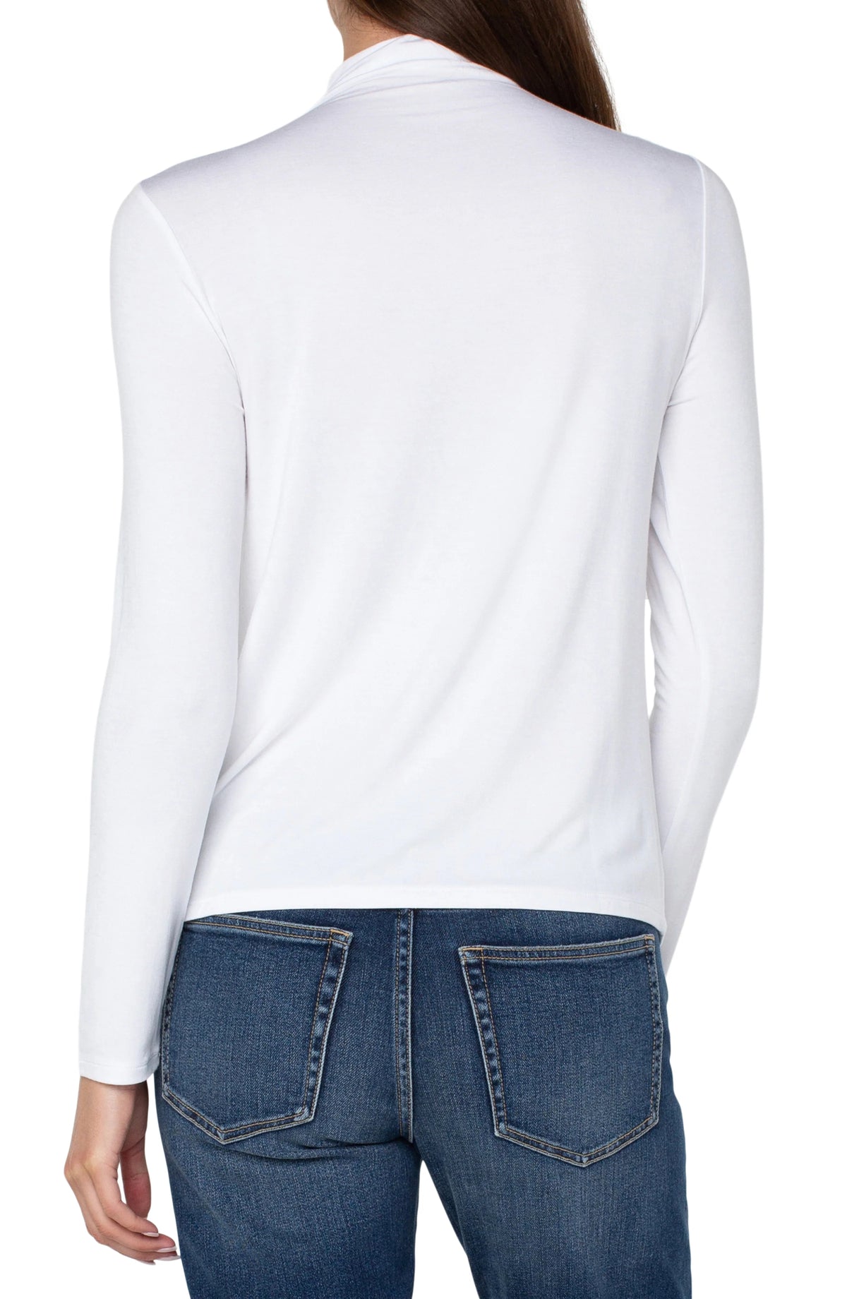 Mock Neck Long Sleeve Knit Top