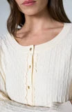 Long Sleeve Button Front Top