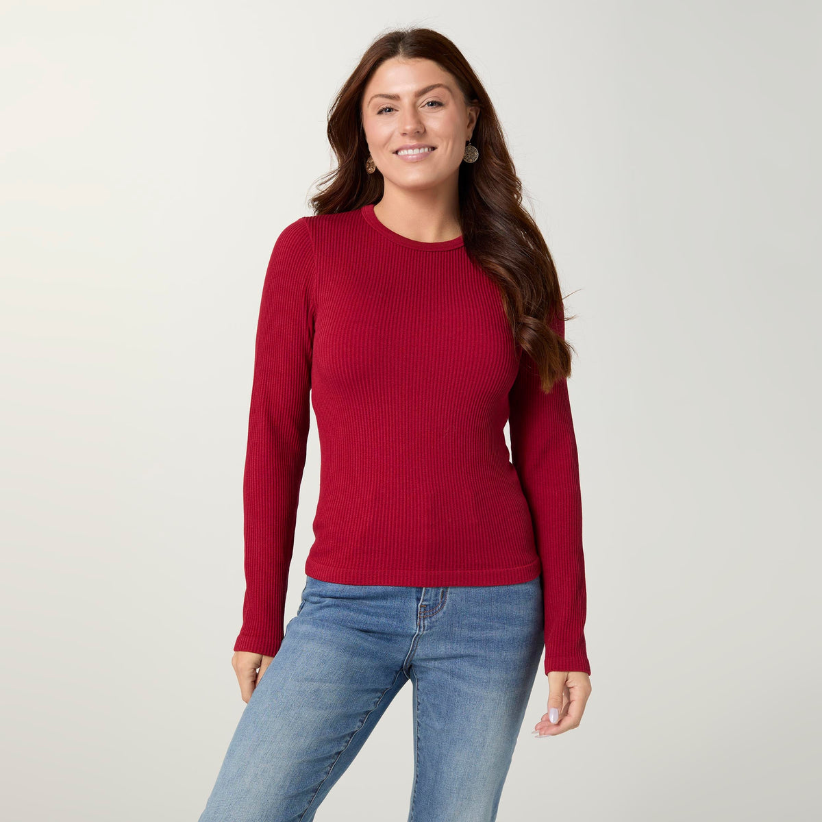 Ultra-Lush Ribbed Crew Top
